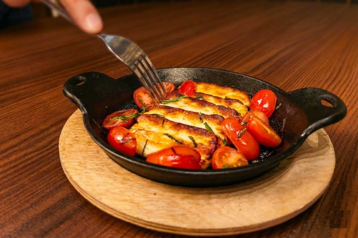Halloumi in Pan at Arabisca