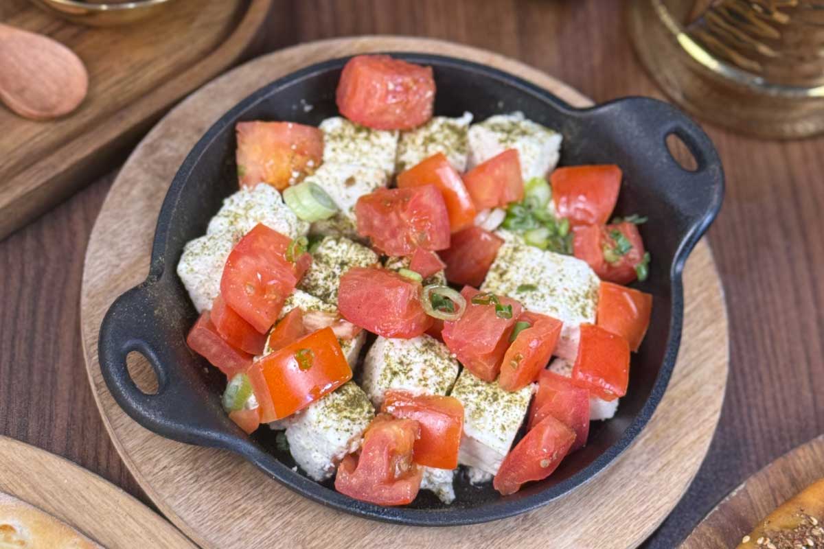 Grilled Feta & Tomato Bake at Arabisca