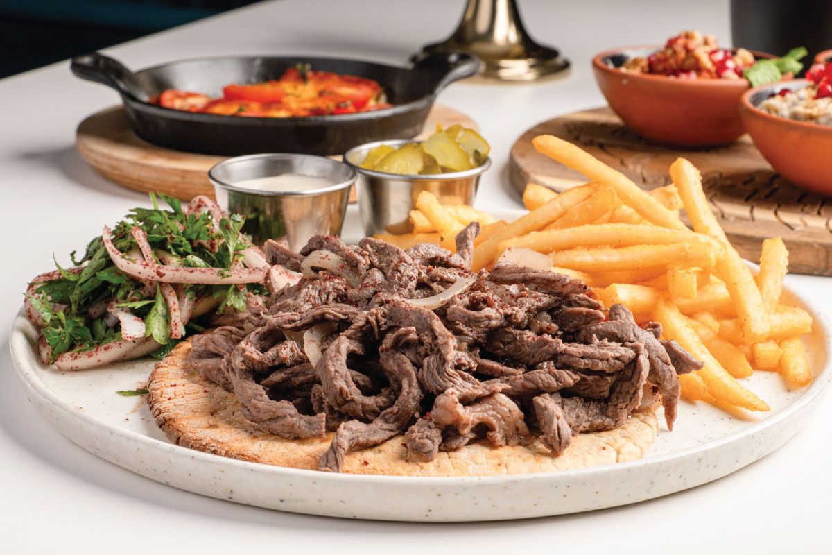 Beef Shawarma Platter at Arabisca