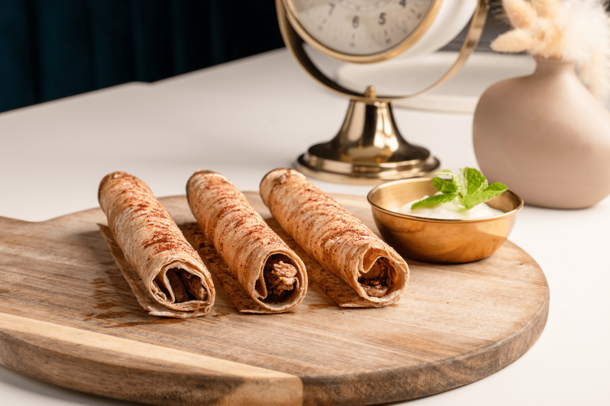 Musakhan Chicken Rolls at Arabisca